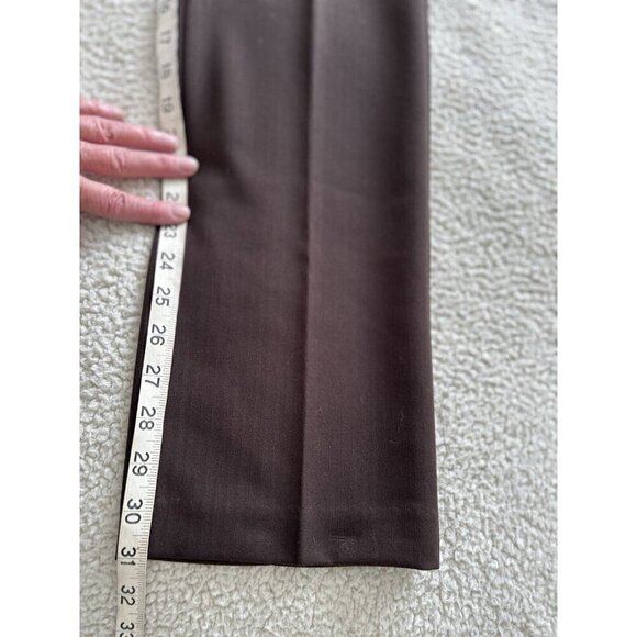 Van Heusen Studio Stretch Extensible Dark Brown Mid-Rise Straight Leg Pants Sz 4 - Picture 8 of 10